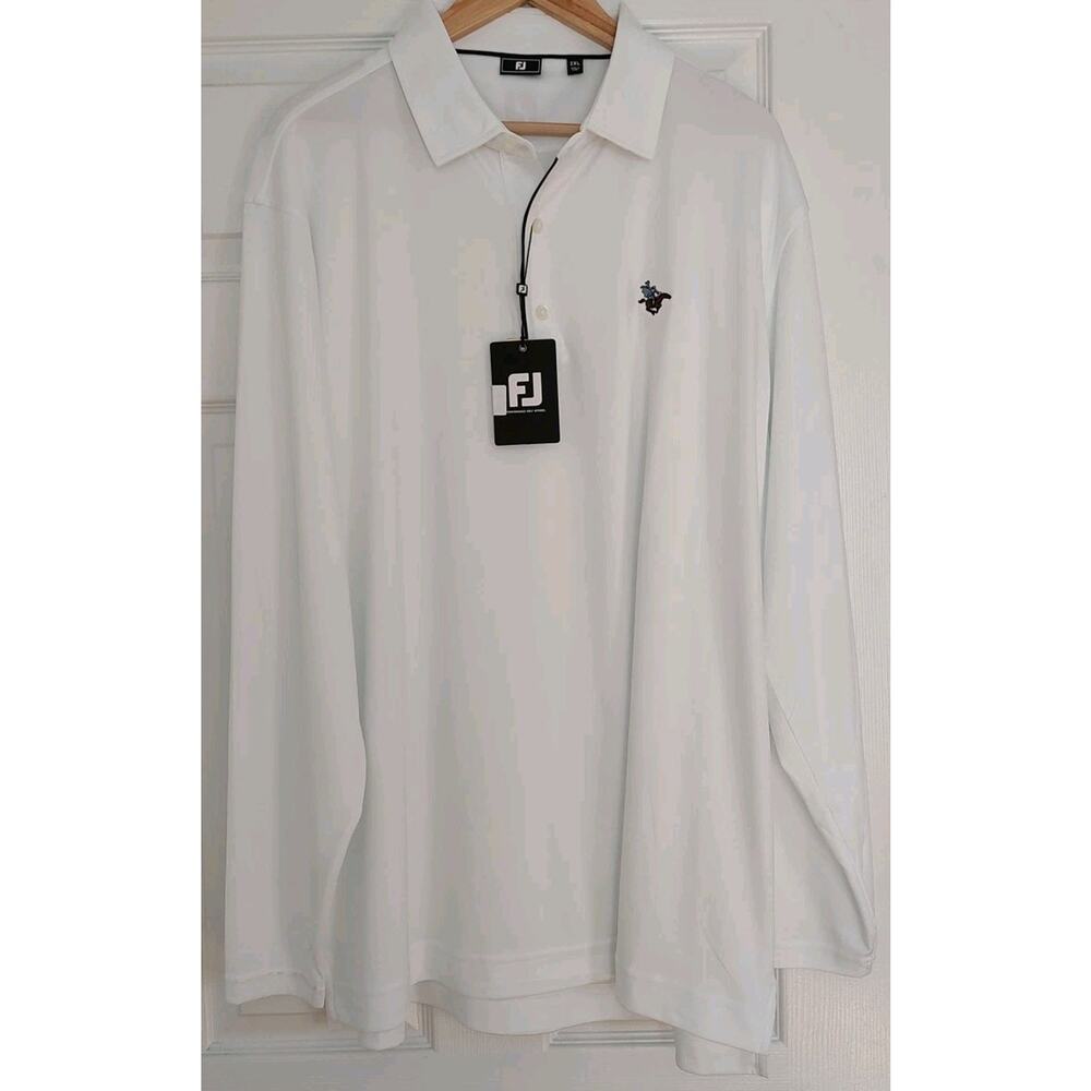 NWT Men's Footjoy White Long Sleeve UV Golf Shirt XXL ($100)